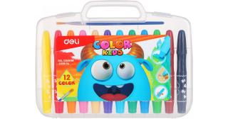 Pastelky gelové DELI 12 barev Color Kids EC20504