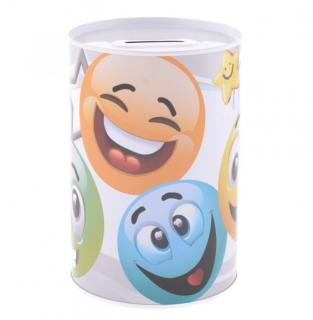 Pokladnička plechová s potiskem - Smileys 15x10cm