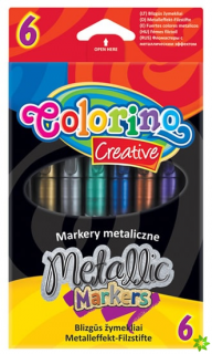 Popisovače metalické, 6 barev
