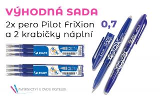 Sada 2x Pilot Frixion a 6 ks náplní 0,7mm