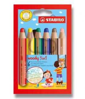 STABILO woody 3v1 6 barev
