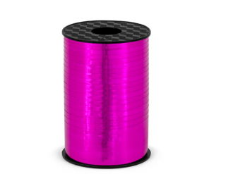 Stuha cívka tmavě růžová metalická, 5mm/225m