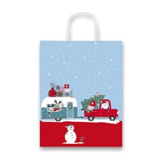 Vánoční papírová taška SADOCH Christmas Caravan L