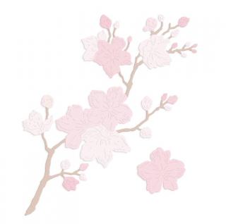 Výřezová šablona větvička magnolie a květina 2ks