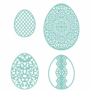 Výřezové šablony vajíčka kraslice 4 ks