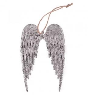 Závěs Křídla andělská  9x14cm, stříbrná
