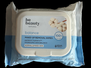 Be Beauty Natural odličovací ubrousky Balance pro normální a smíšenou pleť - 25 ks s víčkem