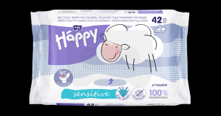 Bella Happy dětský vlhčený toaletní papír Sensitive - 42 ks