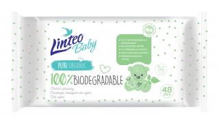Dětské vlhčené ubrousky Linteo Baby Biodegradable - 48 ks