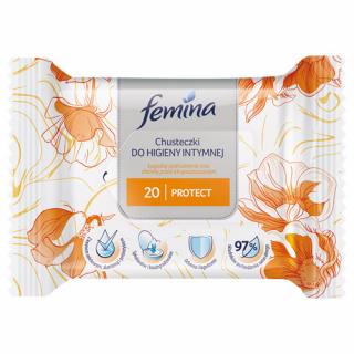 FEMINA, Ubrousky pro intimní hygienu - Protect (20 ks)