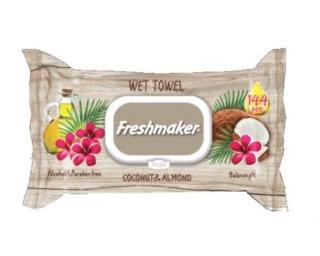 Freshmaker vlhčené ubrousky Coconut & Almond - 144 ks Barva: s červenou květinou