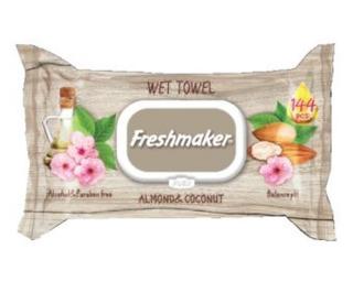 Freshmaker vlhčené ubrousky Coconut & Almond - 144 ks Barva: s růžovou květinou