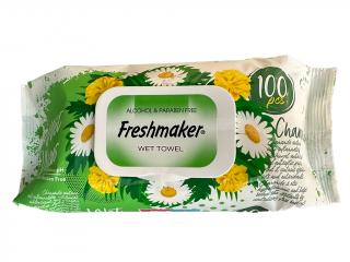 Freshmaker vlhčené ubrousky s heřmánkovou vůní a víčkem - 100 ks Barva: Zelený