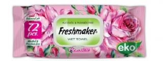 Freshmaker vlhčené ubrousky s květinovou vůní - 72 ks Barva: Růžová růže
