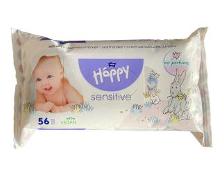 Happy Baby čistící ubrousky Sensitive s aloe vera - 56 ks