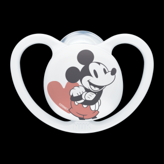 NUK Dudlík Space Disney Mickey Mouse (0-6 m.) Barva: Bílá