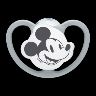 NUK Dudlík Space Disney Mickey Mouse (0-6 m.) Barva: šedá