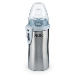 NUK FC Active Cup z vysoce kvalitní nerezové oceli s pítkem (215 ml) Barva: Modrá