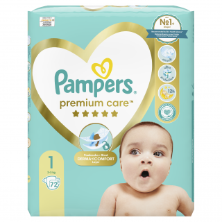 Pampers Premium Care 1 newborn - 72 ks (2-5 kg)