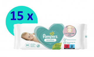 Pampers Sensitive - 15 x 80 ks