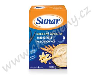 Sunar Krupicová vanilková mléčná kaše na dobrou noc (225 g)