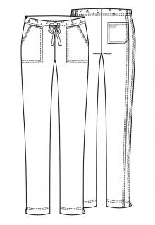 Zdravotnické pracovní kalhoty Cherokee Core Stretch  4203 Core Stretch barvy: BLKW, Velikost Core Stretch: XL