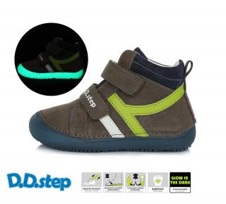 Celoroční obuv DDstep barefoot A063-316 AL Khaki SVÍTÍCÍ VE TMĚ Velikost: 29