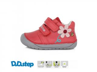 Celoroční obuv DDstep barefoot S070-375 Red kytička Velikost: 22