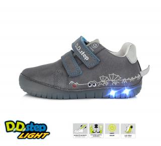 Celoroční obuv DDstep S050-391A M, LN dark grey, svítící, blikací Velikost: 32