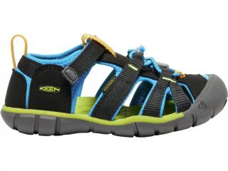 Dětské sandály SEACAMP II CNX, BLACK/BRILLIANT BLUE, keen, 1022984/1022969, černá Velikost: 34