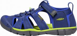 Dětské sandály SEACAMP II CNX, BLUE DEPTHS/CHARTREUSE, keen, 1022993/1022978/1022939, modrá velikost: 32/33