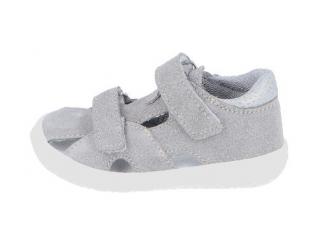 Letní barefoot obuv Jonap B8S - šedá stříbrná Velikost: 30