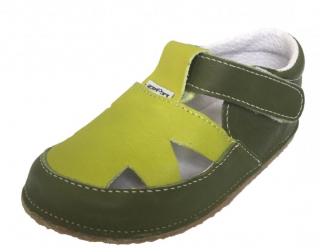 Letní obuv Pegres barefoot zelená a růžová Velikost: 19