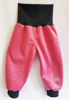 Softshellové dívčí kalhoty s fleecem Spark ZATEPLENÉ růžové Barva,Velikost: 104