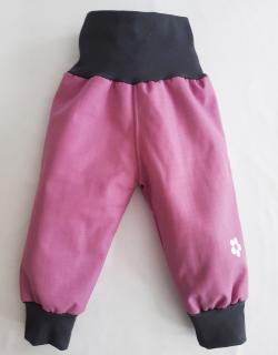 Zateplené dívčí softshellové kalhoty SPARK s kožíškem/ velikosti 80 - 128 / prodyšné a vodoodpudivé Barva,Velikost: 110