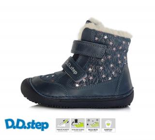 Zimní obuv DDstep barefoot W063-333 AM Royal Blue Velikost: 35