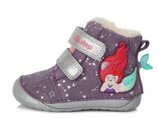 Zimní obuv DDstep barefoot W070-193A Violet Velikost: 24