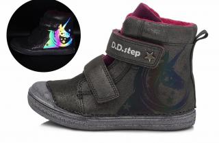 Zimní obuv DDstep W049-573 Dark Grey - svítící Velikost: 26