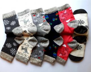 Zimní ponožky Knebl z Valašska - dívčí, chlapecké Barva,Velikost: 21-22 (32-35)