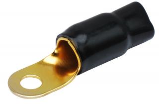 Kabelová oko zlaté pro kabel 50mm2 černá izolace
