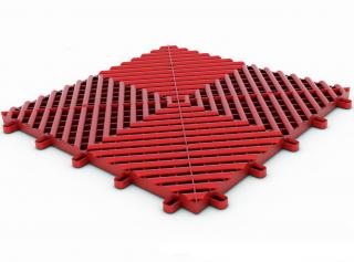 Plastová dlaždice modulární podlahy červená Maxton Floor Red V2