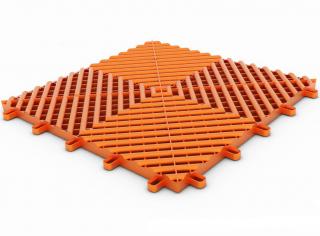 Plastová dlaždice modulární podlahy oranžová Maxton Floor Orange V2