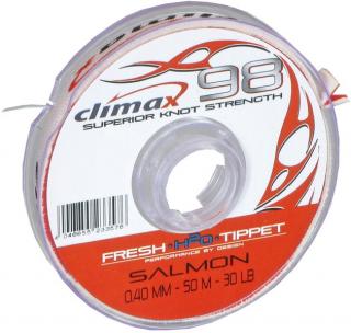 CLIMAX 98 Salmon Tippet - 0,40 mm - 30 lb - barva: čirá CLIMAX 98 Salmon Tippet - 0,30 mm - 18 lb - barva: čirá