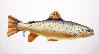 Plyšová ryba střední tuňák Imitace ryby střední pstruh - potočák