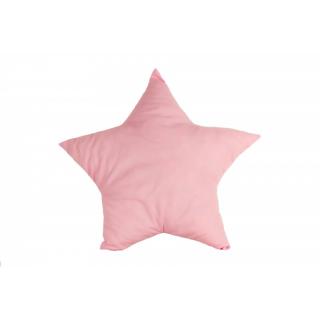 Bavlněný růžový polštář Hvězda