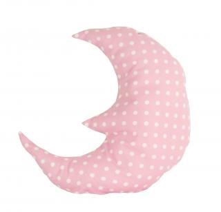 Bavlněný růžový polštář Měsíček
