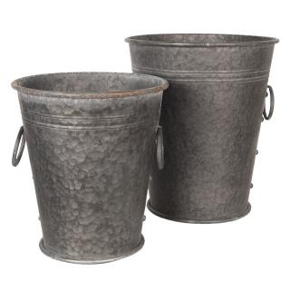 Dekorační kbelík - (2) Ø 37*42 / 32*35 cm