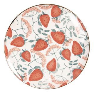 Dezertní talíř s jahodami - 	Ø 21 cm