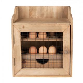 Dřevěná skříňka na vajíčka hnědá-  30*14*36 cm