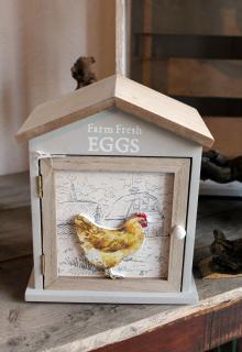 Dřevěná skříňka na vajíčka /kurníček -19*13*23 cm